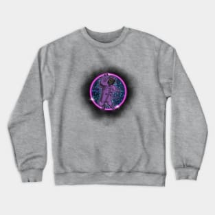 Space Walk the Black and Neon Nebula Crewneck Sweatshirt